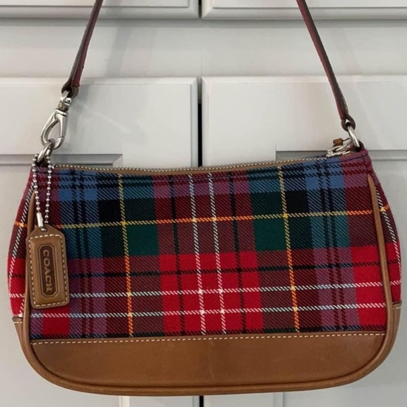 Coach Vintage Tartan Plaid 100% Wool Purse - Picture 3 of 12